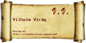 Vilhelm Virág névjegykártya