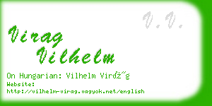 virag vilhelm business card